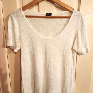 Anthropologie Left of Center  tissue tee in white